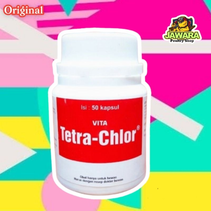 Tetra Chlor 50 Kapsul - Obat Pilek Ngorok Snot Ayam
