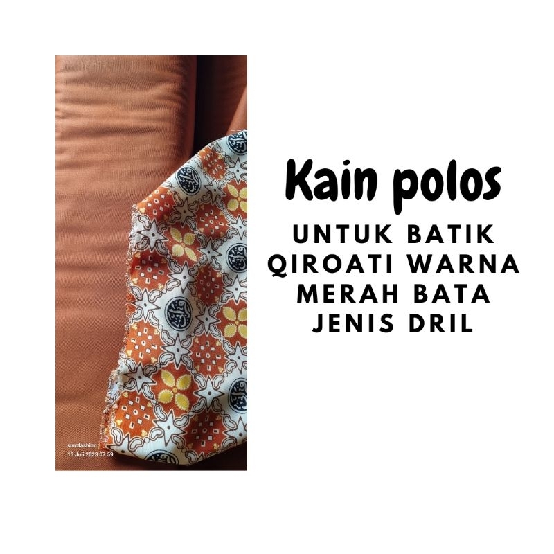 KAIN POLOS DRIL UNTUK CELANA ATAU ROK BATIK QIROATI
