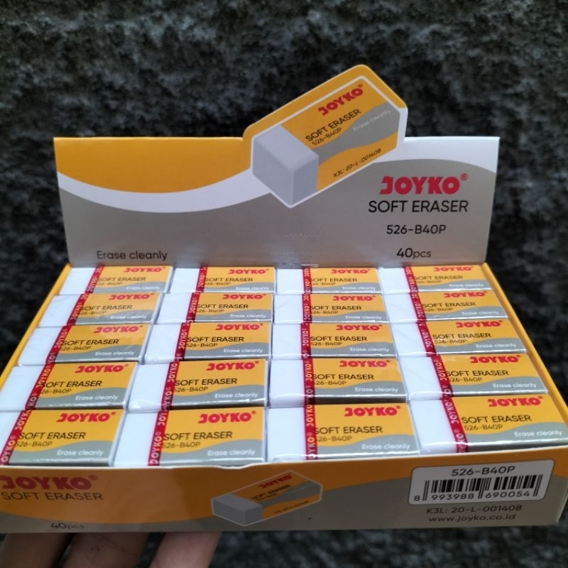 

[PAK/40PCS] Penghapus putih kecil JOYKO B40P