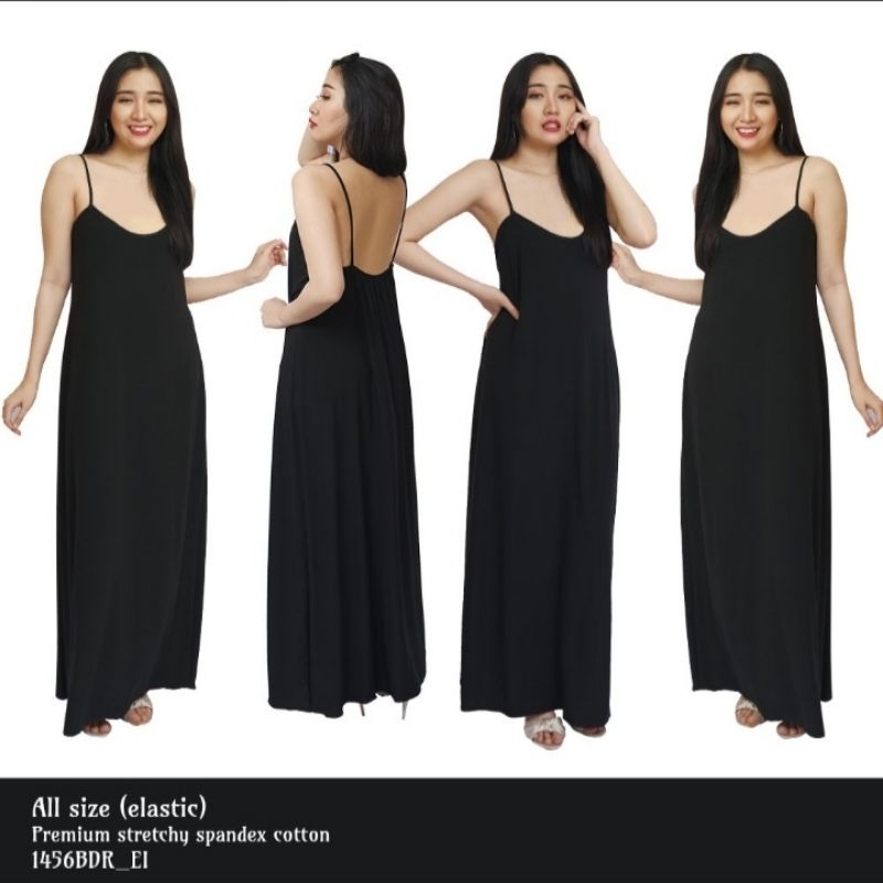 BAJU TIDUR WANITA TANKTOP DRESS PANJANG SATIN