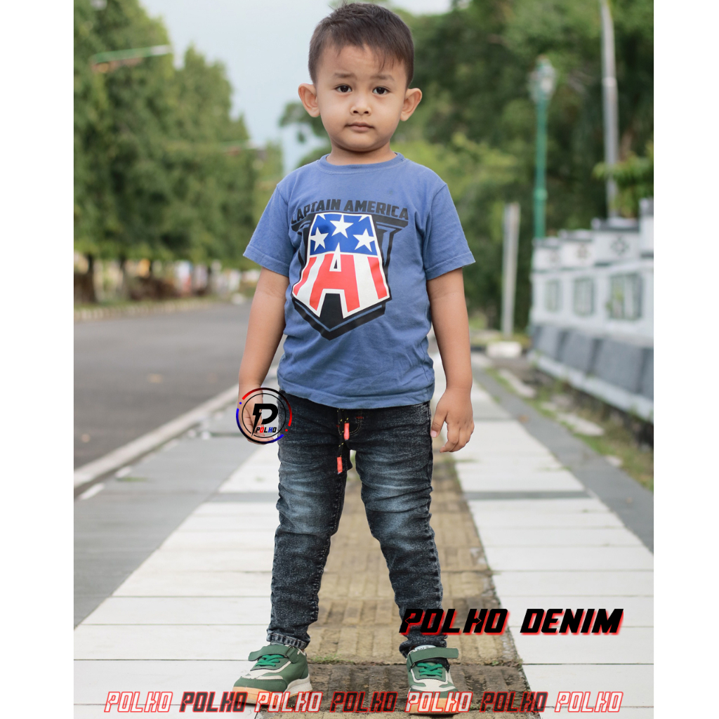 Celana Jeans Anak Snow Wast Usia 1-12 Tahun POLHO DENIM