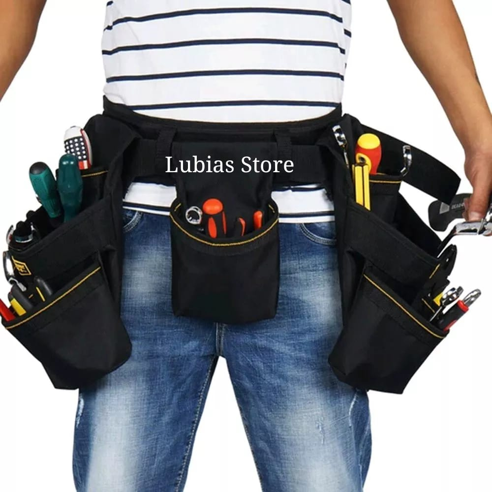 Tas Pinggang Penyimpanan Perkakas Tas Alat-alat Bengkel Kunci Obeng