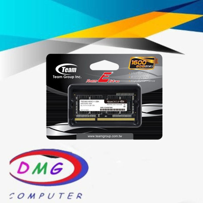 Ram Laptop Team Elite Sodimm DDR3 8GB PC 1600 1,5V Resmi