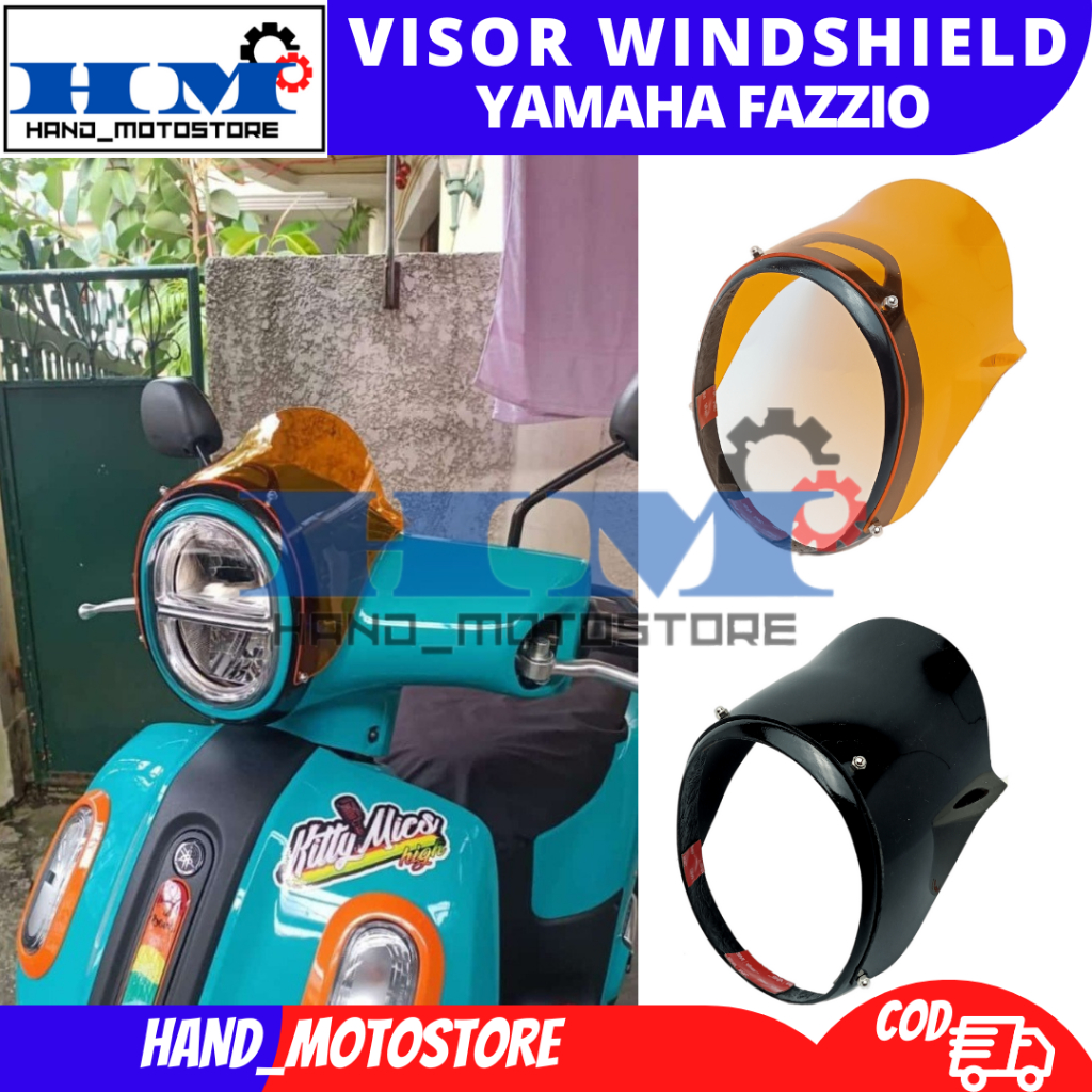 VISOR WINDSHIELD FAZZIO / COVER WINDSHIELD FAZZIO / COVER HEADLAMP YAMAHA FAZZIO 125
