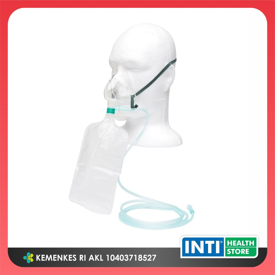 GEA Medical | Masker Oksigen Non Rebreathing Mask | Masker NRM Kantung