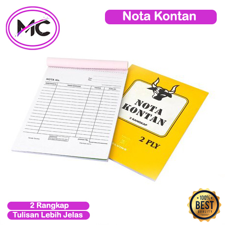 Buku Nota 2 ply Kecil Dua Rangkap NCR No Carbon Required Praktis Murah