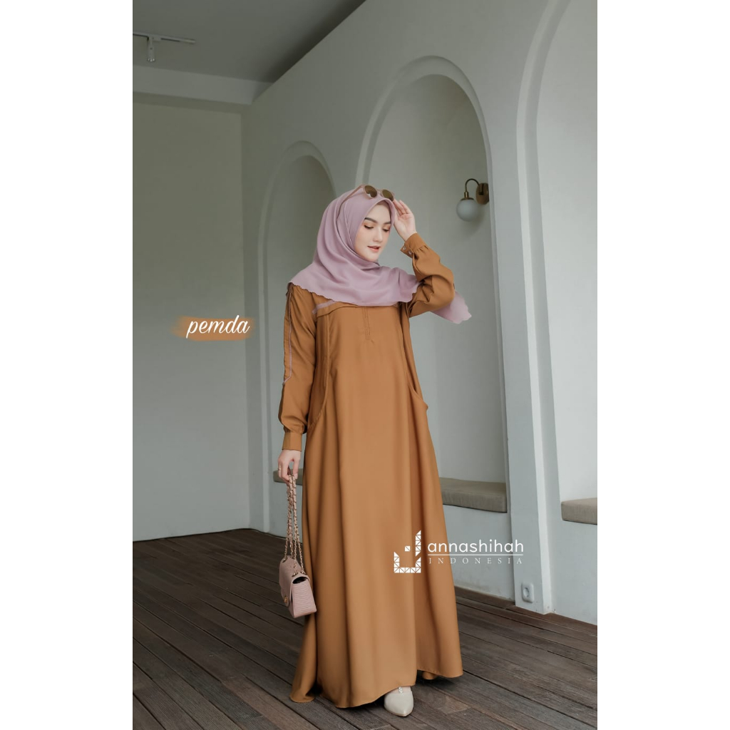 ALULA DRESS EXSLUSIVE ANNASIHAH GAMIS BASIC POLOS YORIS PREMIUM/COD