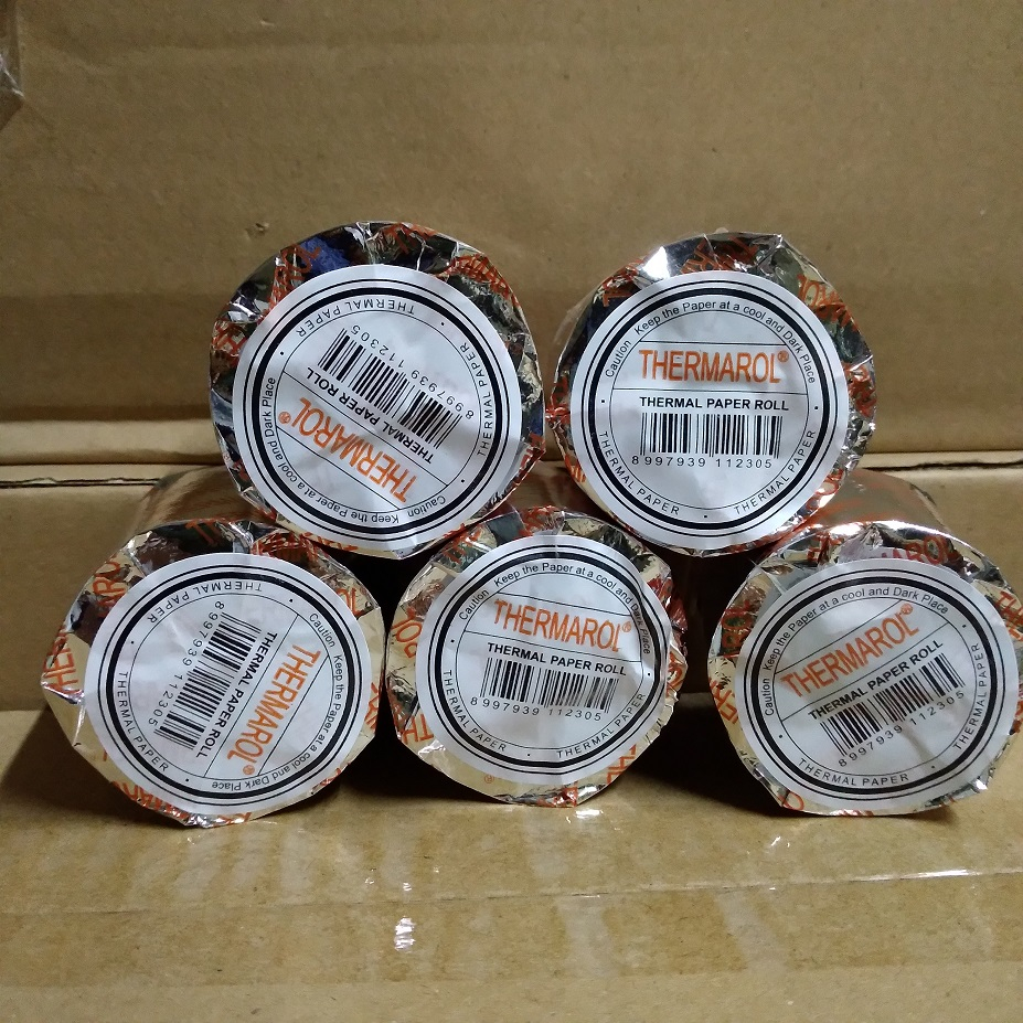 

kertas thermal thermarol 48mm x 30m core 1/2inch 1 dus isi 100 roll