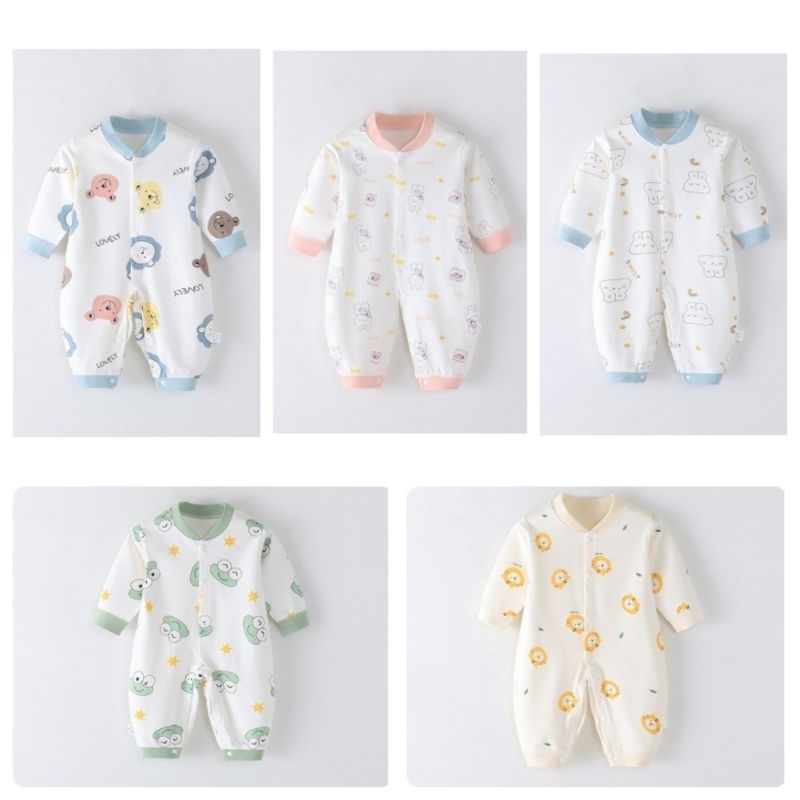 Sleepsuit Piyama Bayi Cotton Import Newborn-12 bln | Romper Piyama Bayi M367