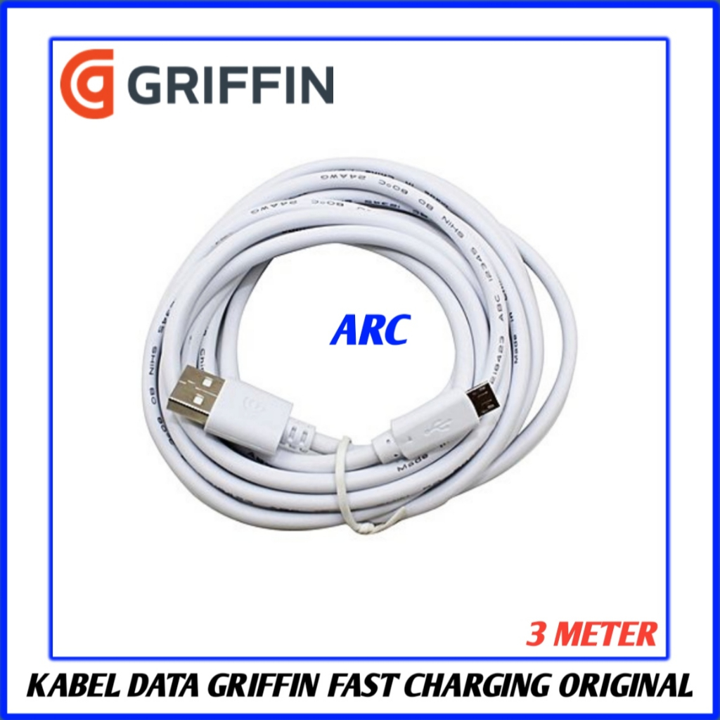 Kabel Data CCTV 3Meter Kabel Data Griffin 3 Meter Micro Usb Original