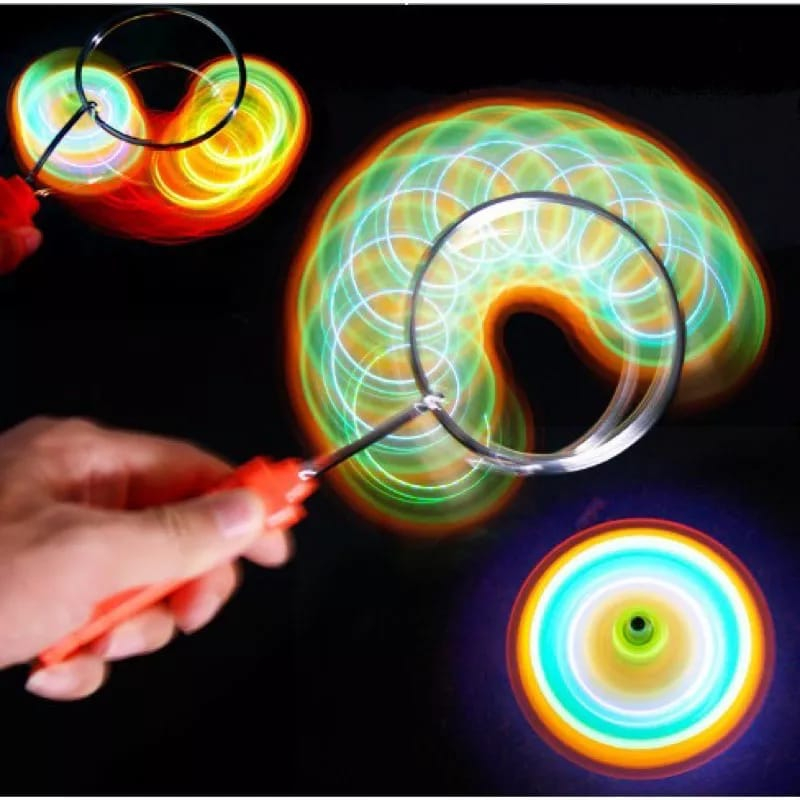 (FO) YOYO MAGIC GYRO MAGHNETIK LED MAINAN ANAAK GANGSING LAMPU AJAIB