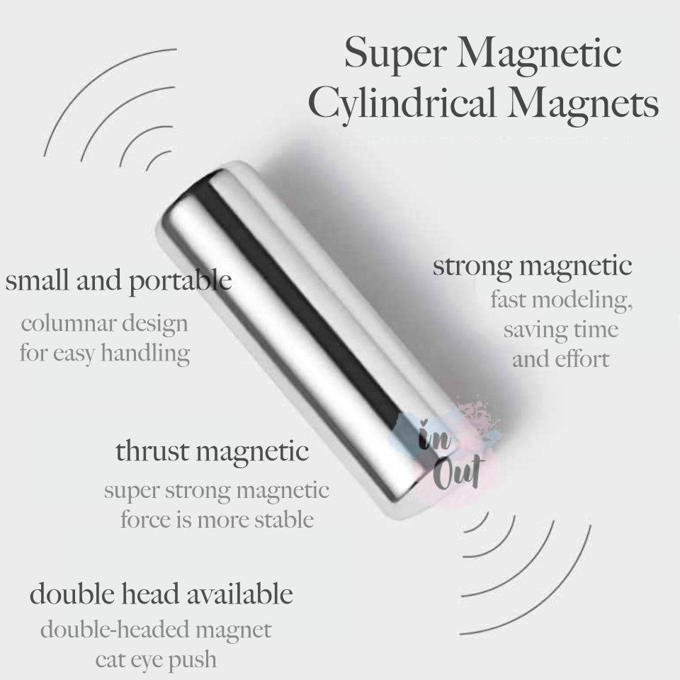 Magnet Cat eyes tools Nail Art Nail Gel polish mini Silinder Crystal Cat eyes look / Kutek kuku Gel Magnet mini mata kucing alat Kutek kuku Gel Nail polish KU059