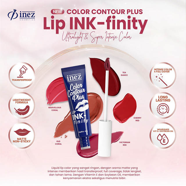 ❤️ MEMEY ❤️ INEZ Color Contour Plus Lip Ink-Finity Matte Lip Cream