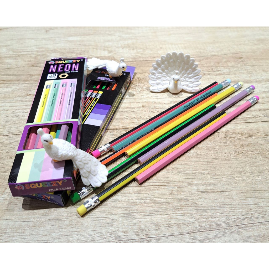 

pensil 2b squeezy Neon isi 12 pensil ( LKH 575 )