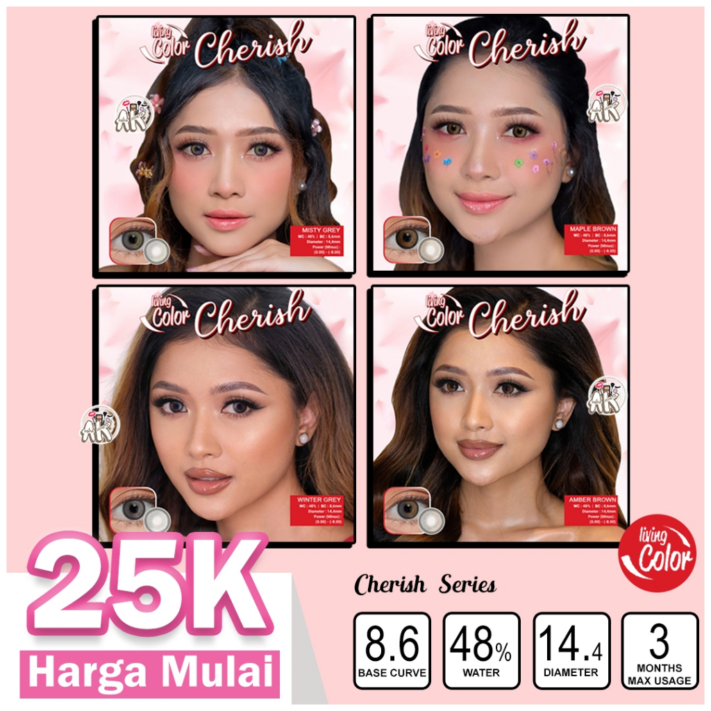 SOFTLENS LIVING COLOR CHERISH BY IRISH LAB BELLESOFTLENS ( FRESS CASE SOFTLENS )