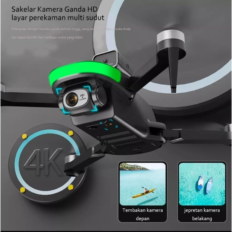 PROMO 11 HARI !! Drone S5S Brushles 6K kamera &amp; optical flow