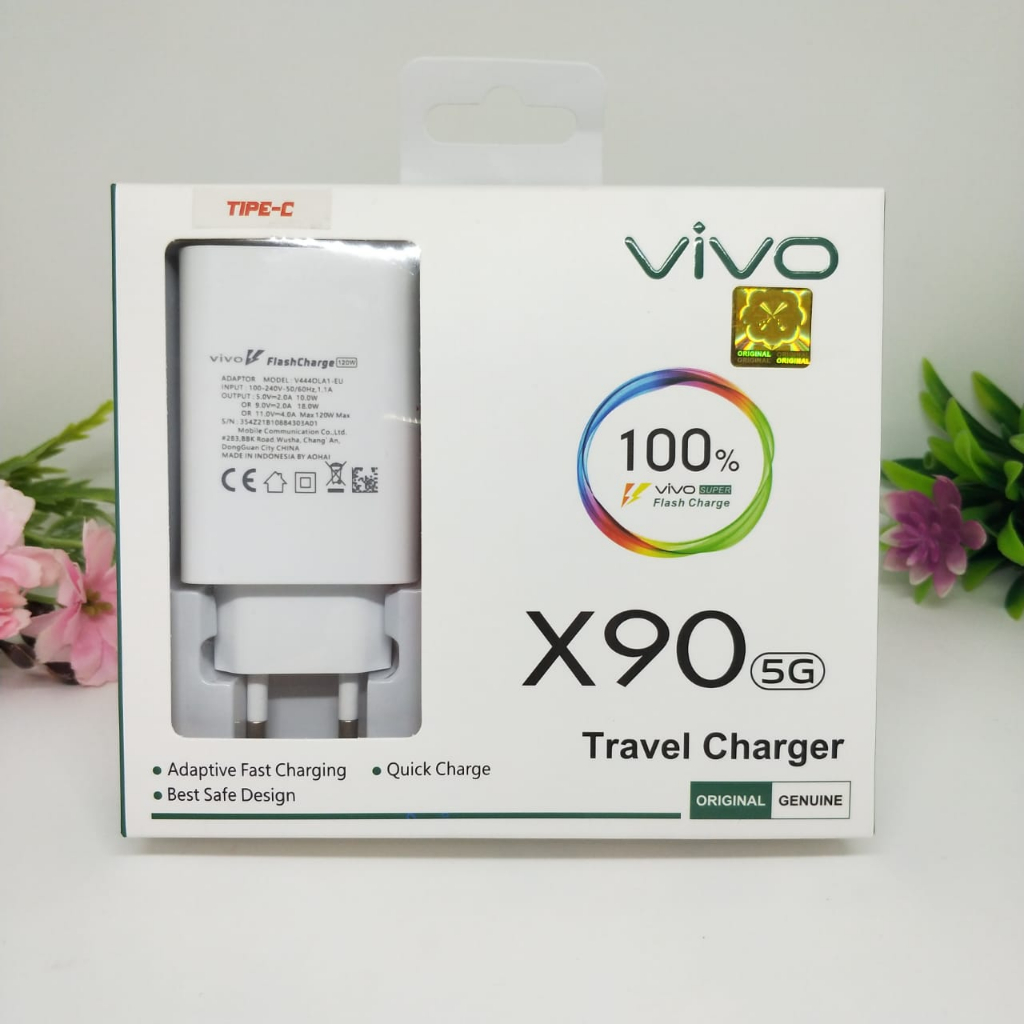 (B109) CHARGER VIVO X90 5G 120W Fast charging ORIGINAL 100% universal for android smartphone PROMO SEN