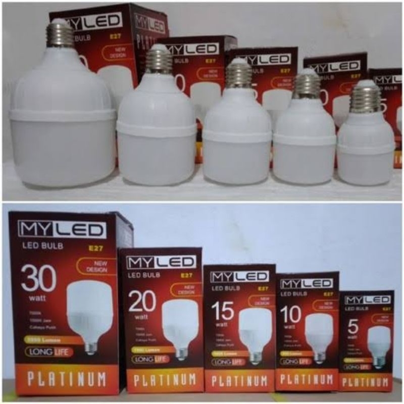 MYLED Lampu Bohlam LED Murah Meriah Berbagai Ukuran Ready Bandung
