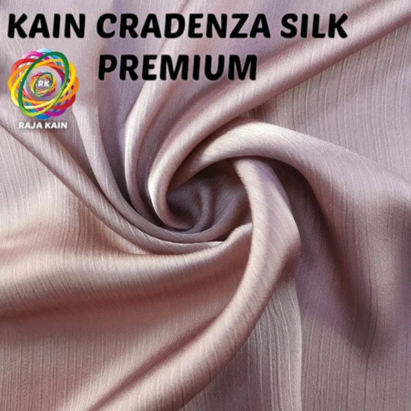 KAIN CRADENZA SILK 1 roll ( 50 yard ) Credenza Silk Silky Crinkle Salur Kradenza Import Quality