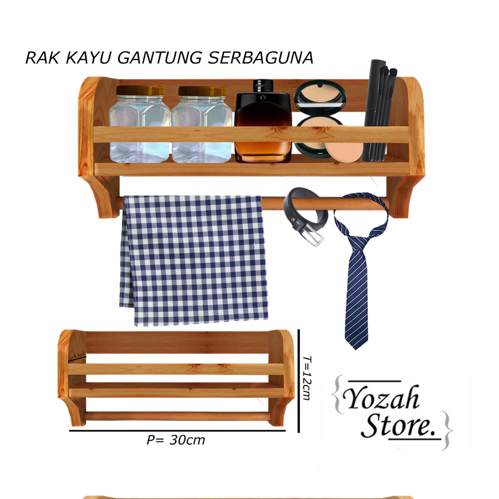 Tempat Bumbu Dapur Kayu Aesthetic Gantung 1Set Toples 200ml Sticker Sendok Unik