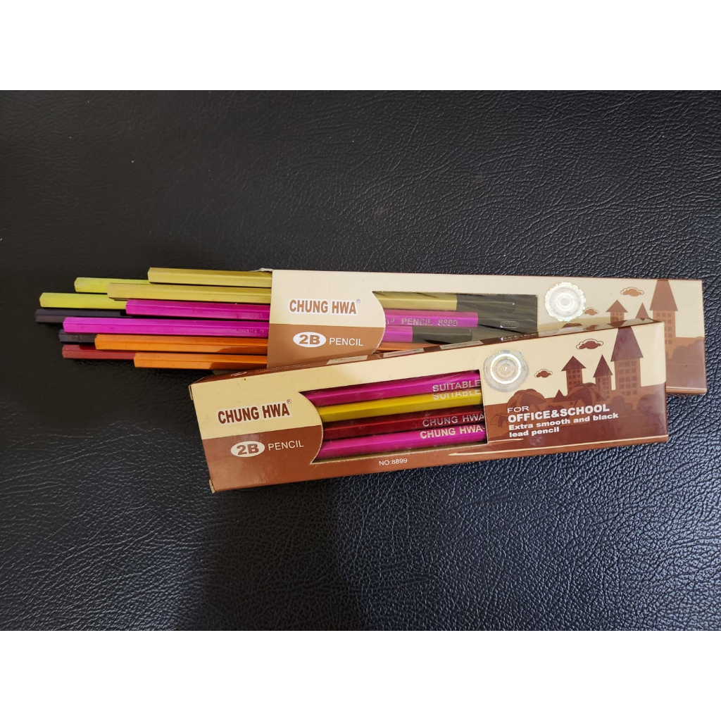 

Pensil 2B Chung Hwa 8899 Original / Pensil Chunghwa Coklat isi 12 Pcs