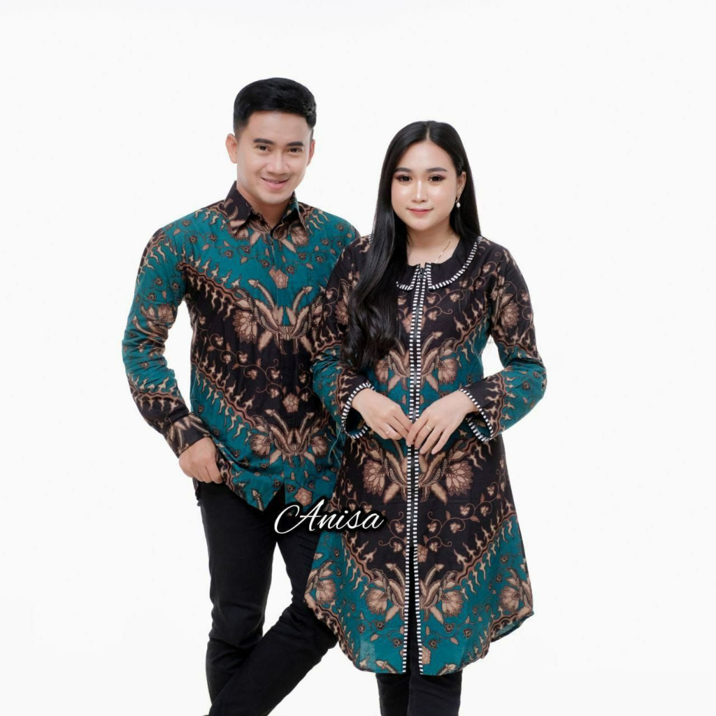 Batik pasangan couple elegan ke kondangan motif best seller keris ijo by Osaka Jaya