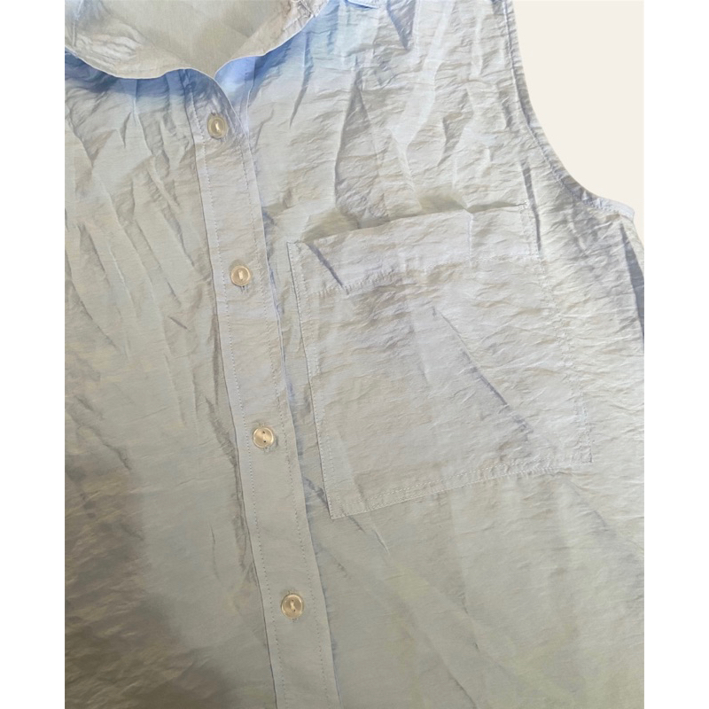 H&amp;M Sleeveless Shirt Women | Kemeja Tanpa Lengan