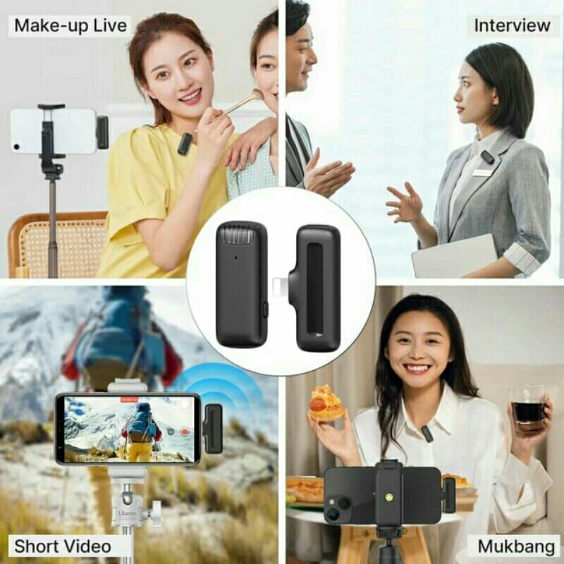 ULANZI J11 WIRELESS LAVALIER MICROPHONE FOR IOS /ANDROID