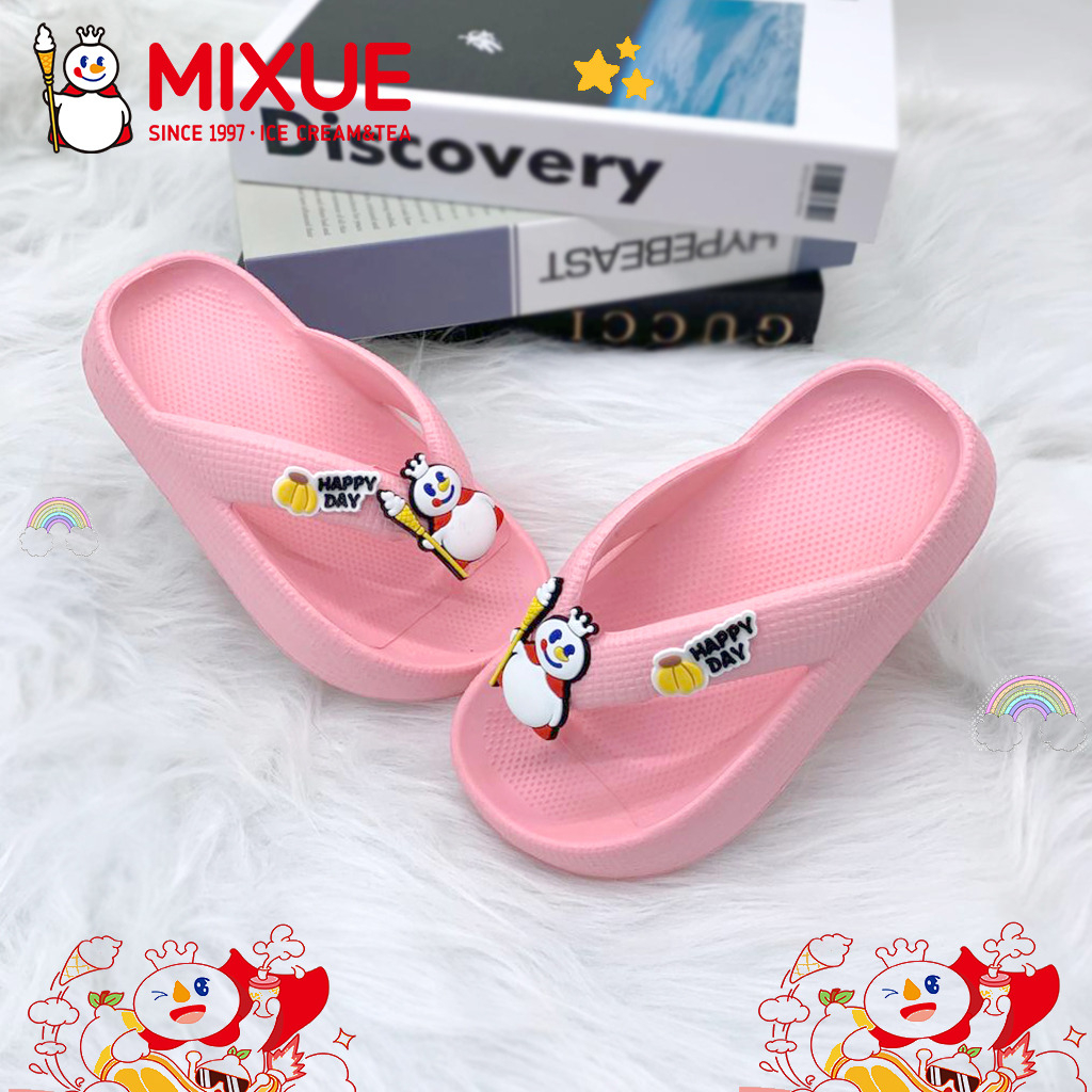 Sandal Jepit Sandal Anak Perempuan Bahan Karet Anti Licin Motif Mixue Terbaru UK 24 - 35