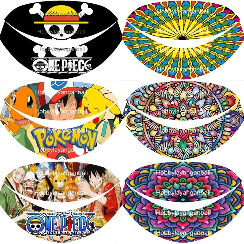 sampul kain layangan gapangan pegon ceper sawangan motif digital print desain no 28 - 34