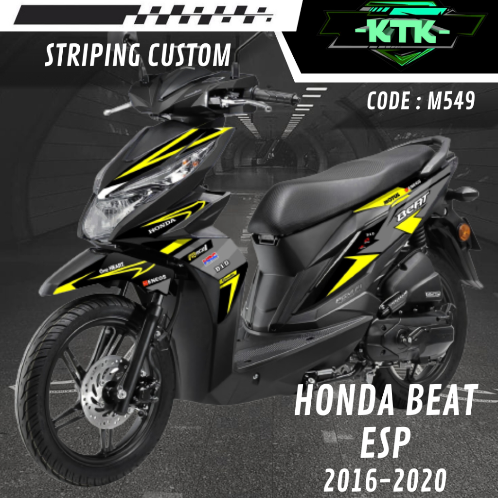 Stiker Lis Sticker List Les Variasi Aksesoris Pelindung Decal Semi Full Body Motor Honda Beat Esp M549 Tahun 2016 2017 2018 2018 2020 Cutting Sticker Skotlet Motif Keren Design Simpel Warna Glosy Doff Desian Racing Simple Terbaru Original Bahan Vinyl