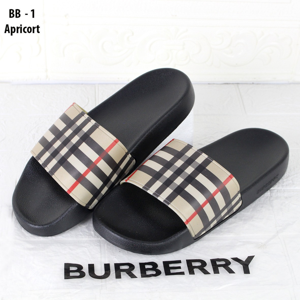 SANDAL B VINTAGE CHECK PRINT SLIDES BB-1