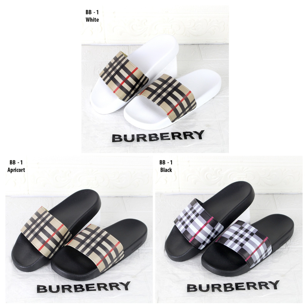 SANDAL B VINTAGE CHECK PRINT SLIDES BB-1