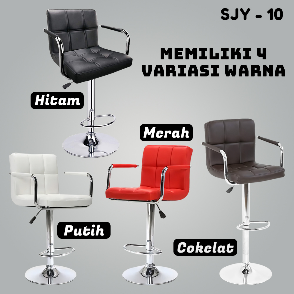 Kursi Cafe Minimalis Dengan Sandaran Untuk Bar Dan Cafe Kursi Bar Stool Cafe Kaki Chrome -WD