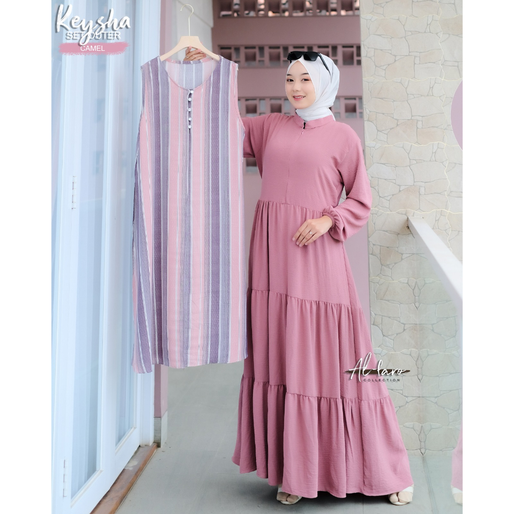 GAMIS SET OUTER DIANDRA KEYSHA BY ALFARO model terbaru kekinian etnik batik ootd ramadhan lebaran hajatan casual formal