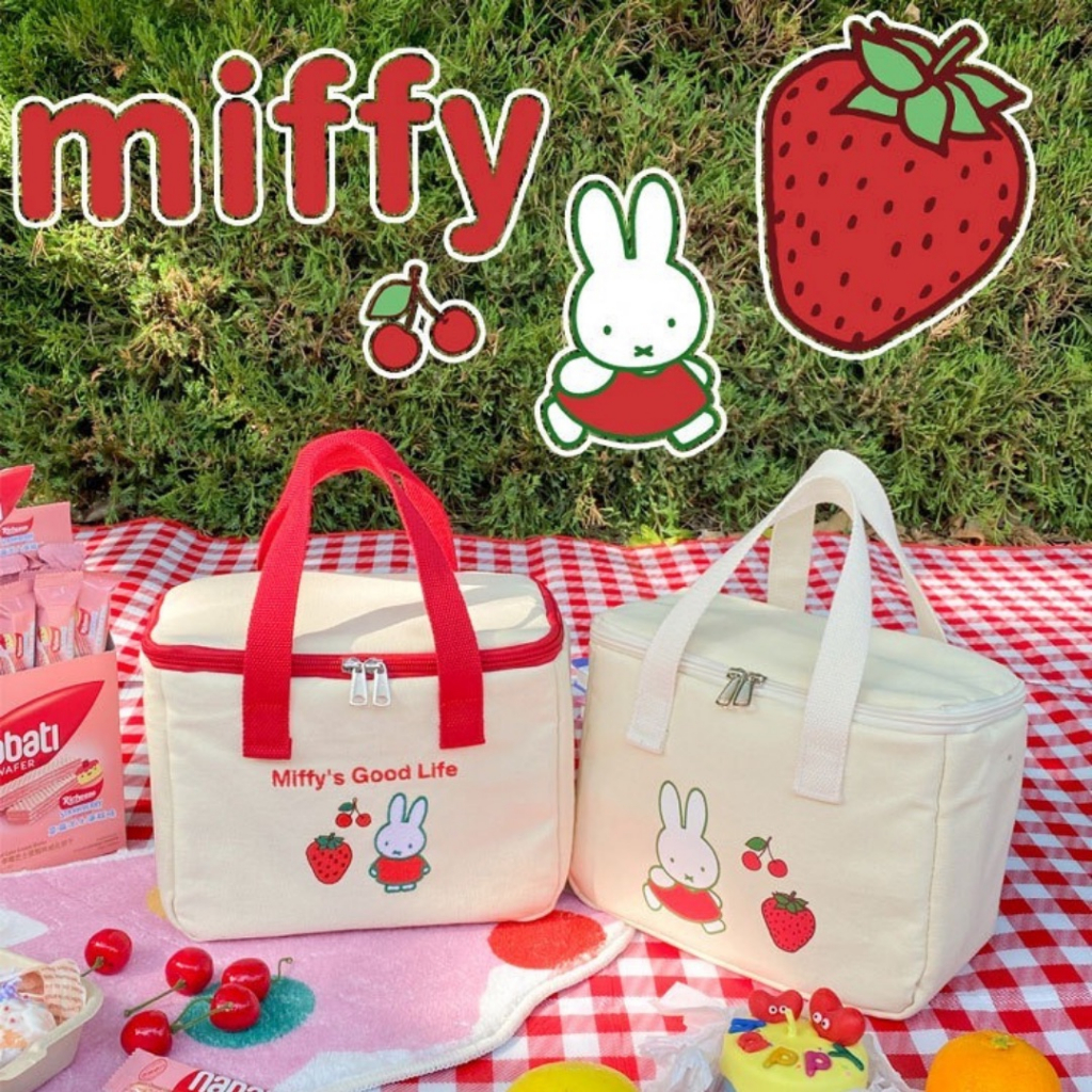 Miffy Strawberry Lunch Box Bag / Tas Bekal Tahan Panas Dingin