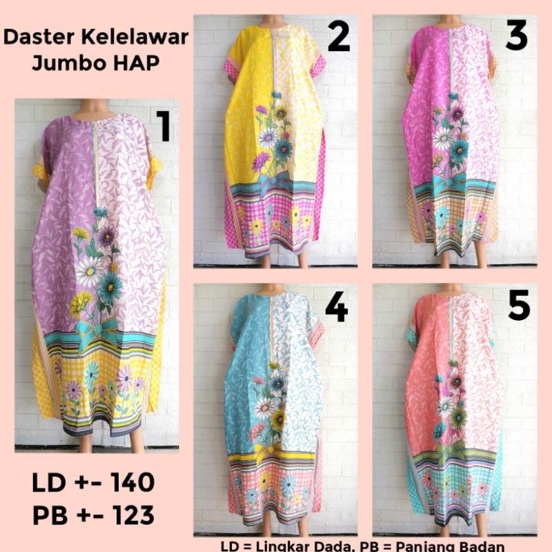 Daster Kelelawar Jumbo HAP Adem LD 140 Lowo BU TEJO PRCL + KKNG
