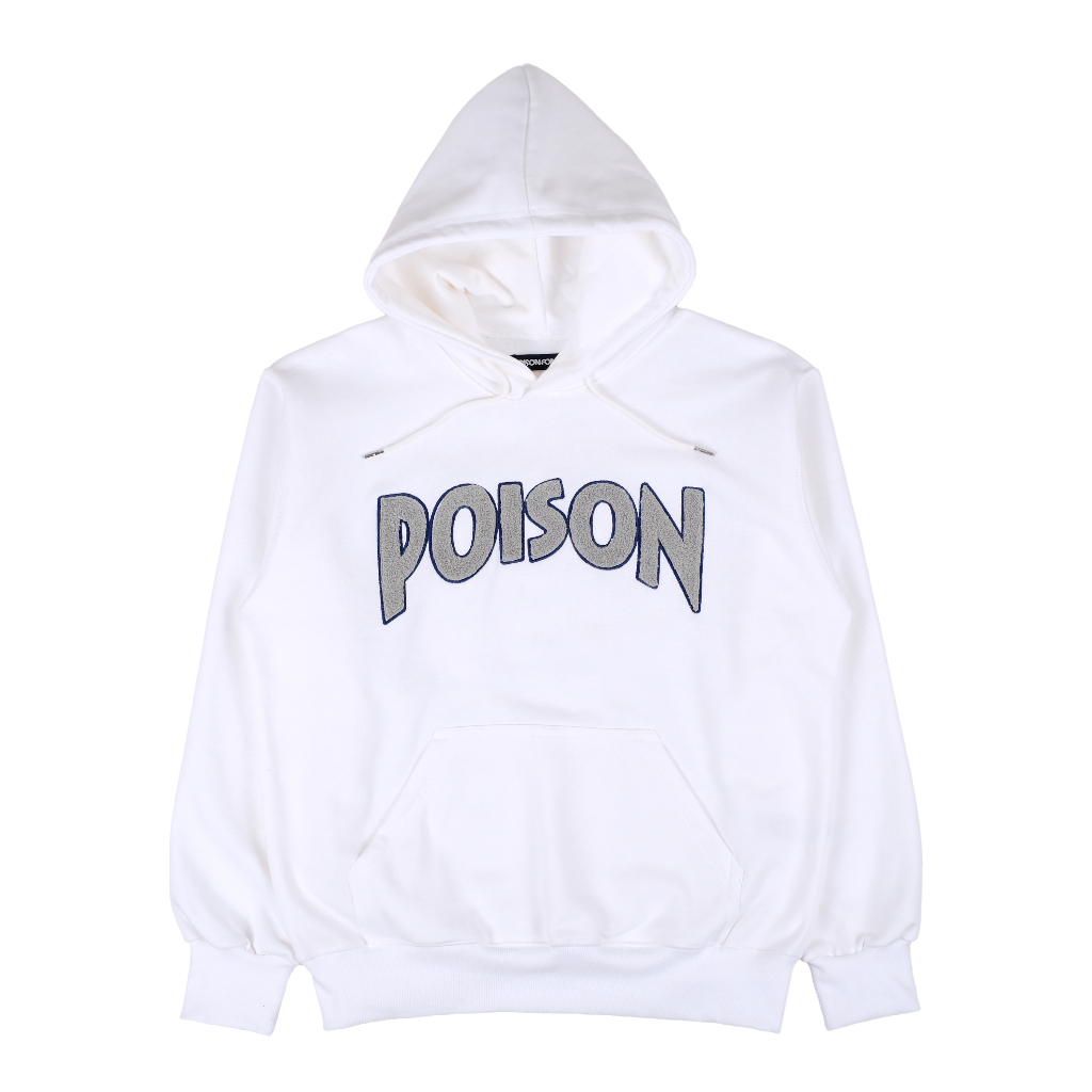 POISON FOREVER ROW LOGO WHITE HOODIE