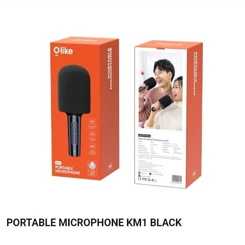 C_ Olike KM1 Microphone Portable Bluetooth 5.0 Mic Combo Smart Karaoke