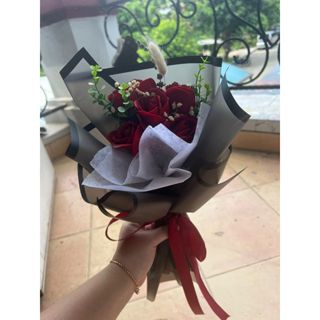 ROSE SOAP BOUQUET 5 STEM - BUKET BUNGA SABUN HADIAH KADO GIFT VALENTINE ULTAH ANNIVERSARY WISUDA - BUKET BUNGA