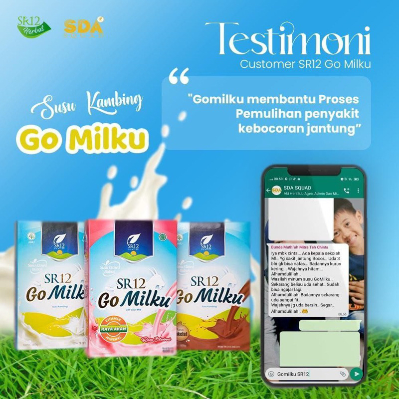 SUSU KAMBING ETAWA , SUSU KAMBING GOMILKU SR12 , MEREDAKAN KOLESTEROL , NYERI SENDI , MAAG , SAKIT JANTUNG