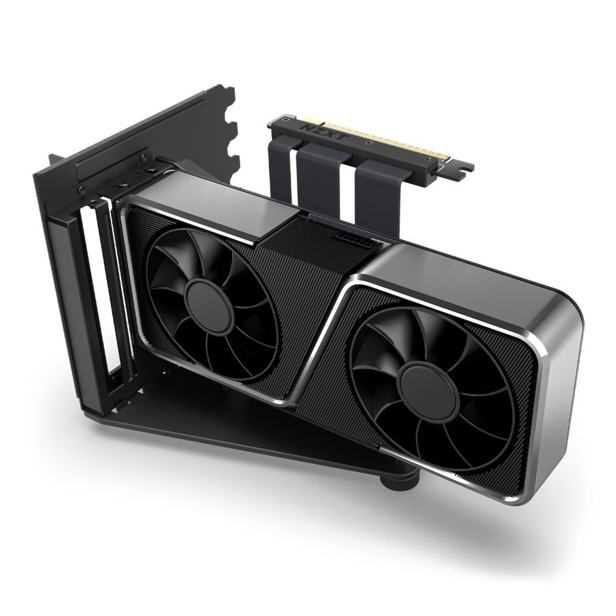 NZXT Vertical GPU Mounting Kit - GPU Holder &amp; PCIe 4.0 Riser - Black