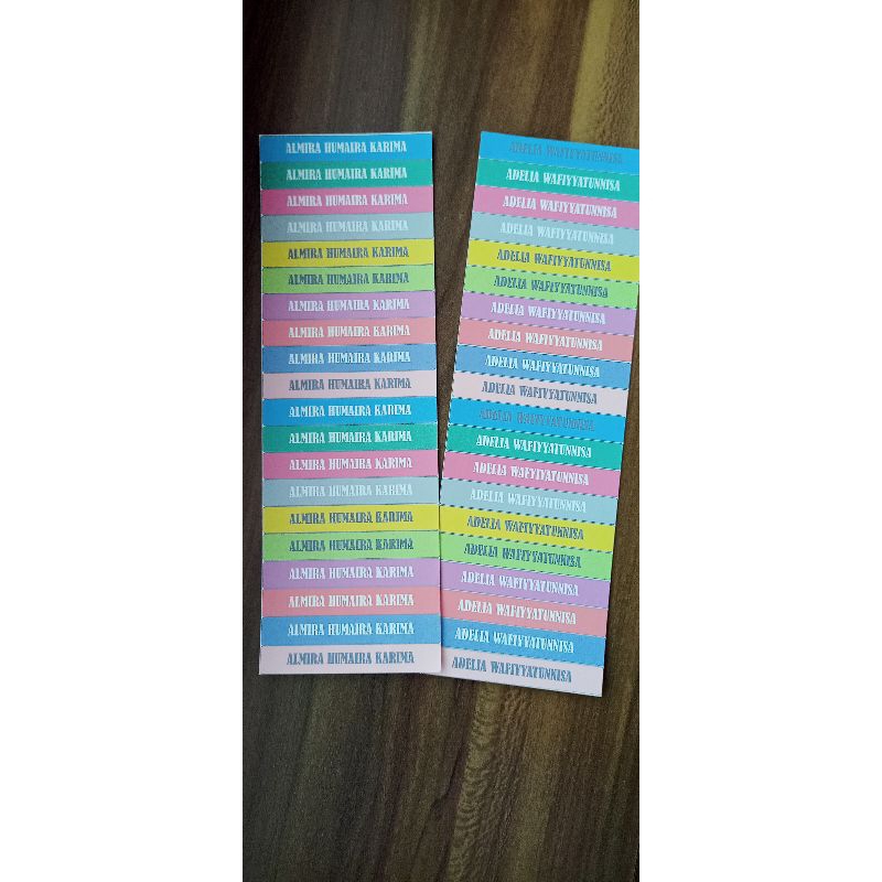 

stiker label nama untuk pensil isi 20 pcs