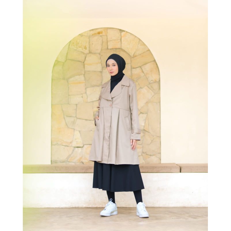 Vimala coat warna navy  khaki dan dusty Pink