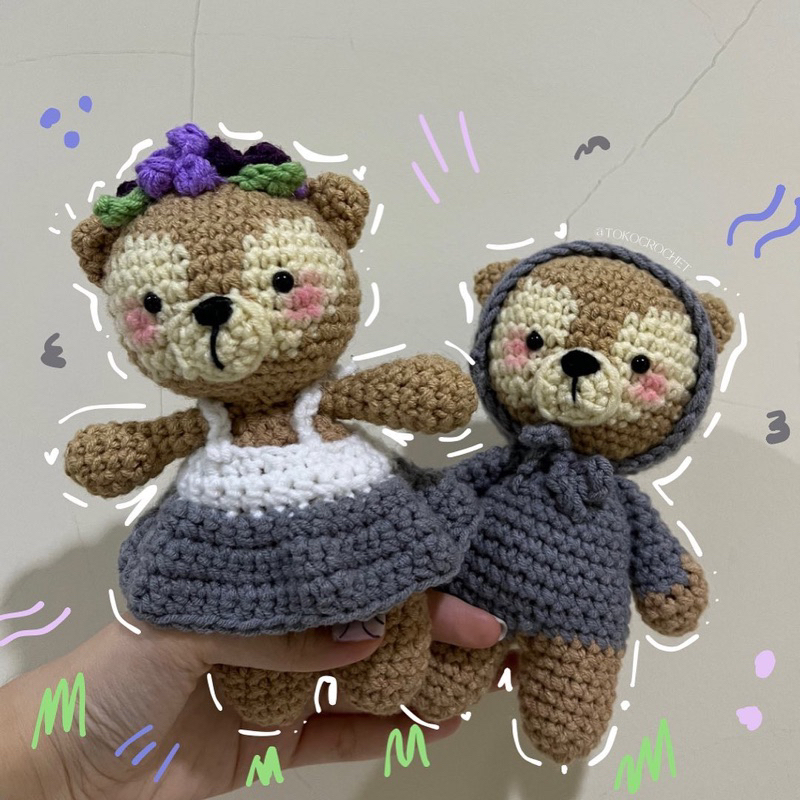 boneka rajut beruang