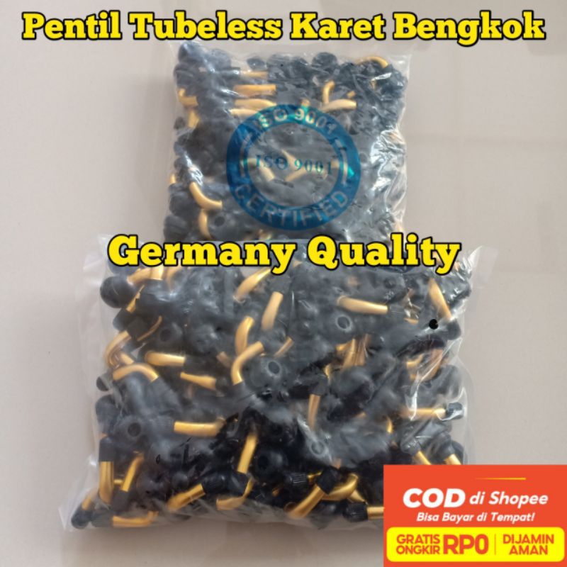 Pentil Tubles Karet Bengkok - Pentil Tubeless Karet Bengkok Tutup Plastik Germany Quality