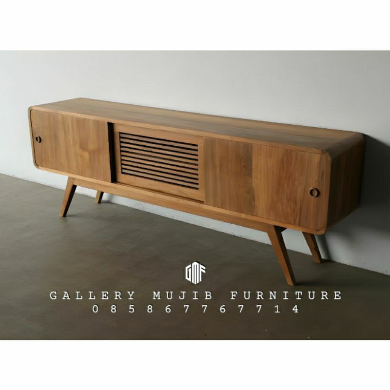 Buvet Tv Minimalis retro bufet TV kayu jati bufet tv Jepara