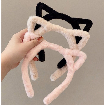 BANDO RAMBUT LUCU KARAKTER HEWAN BULU HALUS BONDU MOTIF KUPING KELINCI KUCING BERUANG BANDANA CAT BEAR RABBIT FASHION KOREA STYLE | FADHILAH SHOP BJB