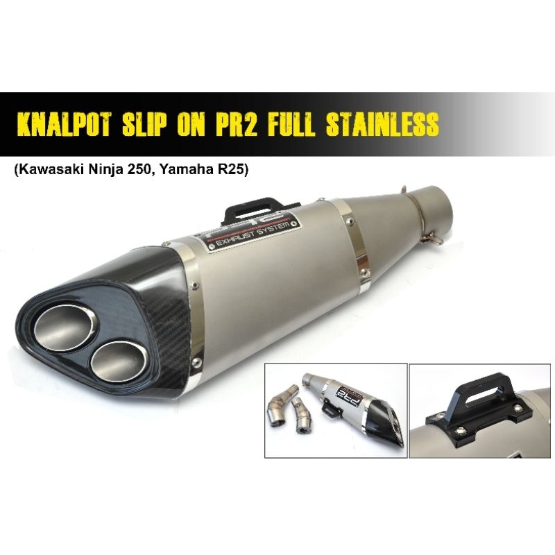Knalpot silincer full system PR2 thailand Ninja 250 R25
