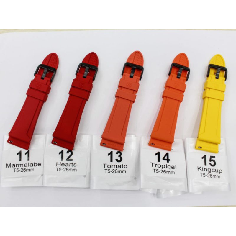 Tali Karet Silikon T5 Original Ukuran 26 mm Quik Release, Strap Rubber Silikon T5 Asli Quik Release